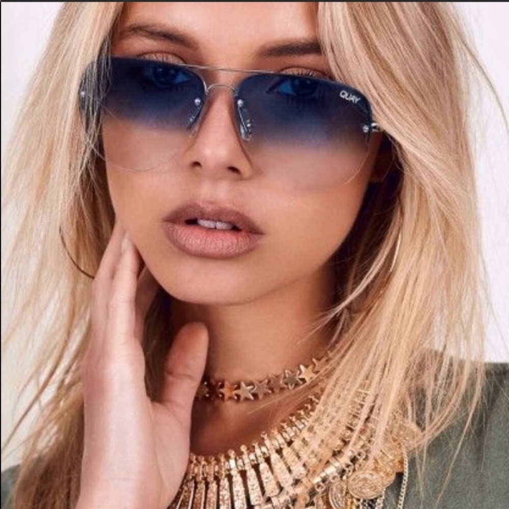 Quay muse fade blue sunglasses brand new
